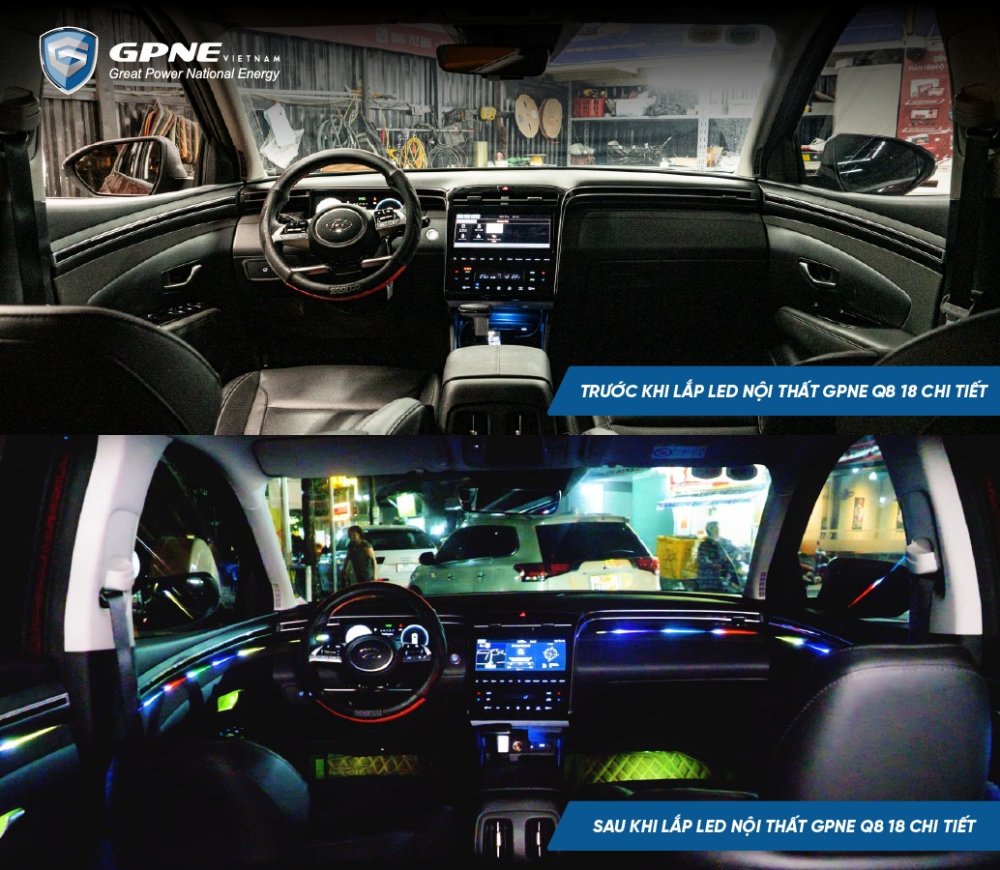 cách lắp đèn led nội thất ô tô