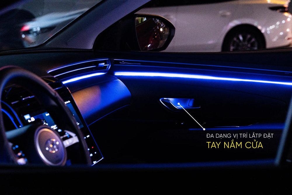 cách lắp đèn led nội thất ô tô