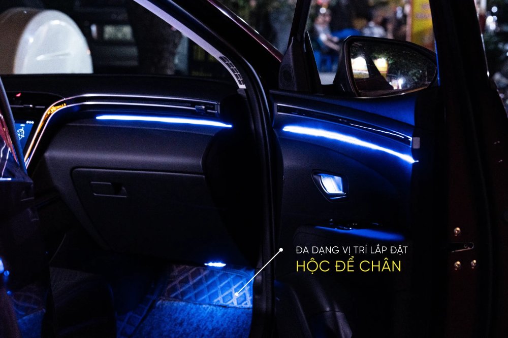 cách lắp led viền nội thất ô tô