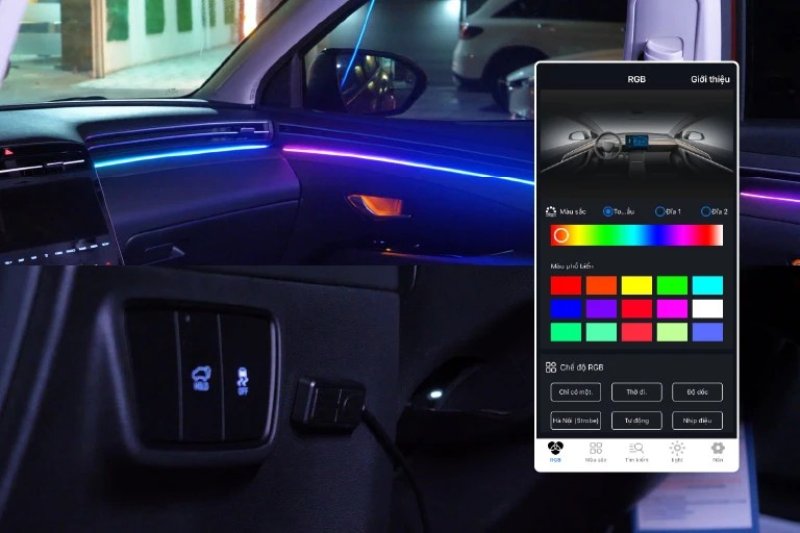 đèn led nội thất xe hơi